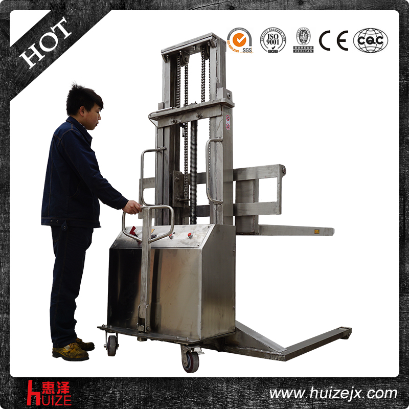 不銹鋼寬腿半電動堆高車 不銹鋼寬腿半電動堆高車