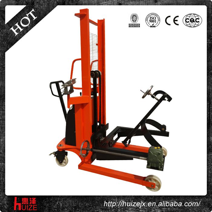 半電動(dòng)稱重油桶車（夾鐵桶，手搖翻轉(zhuǎn)倒料）